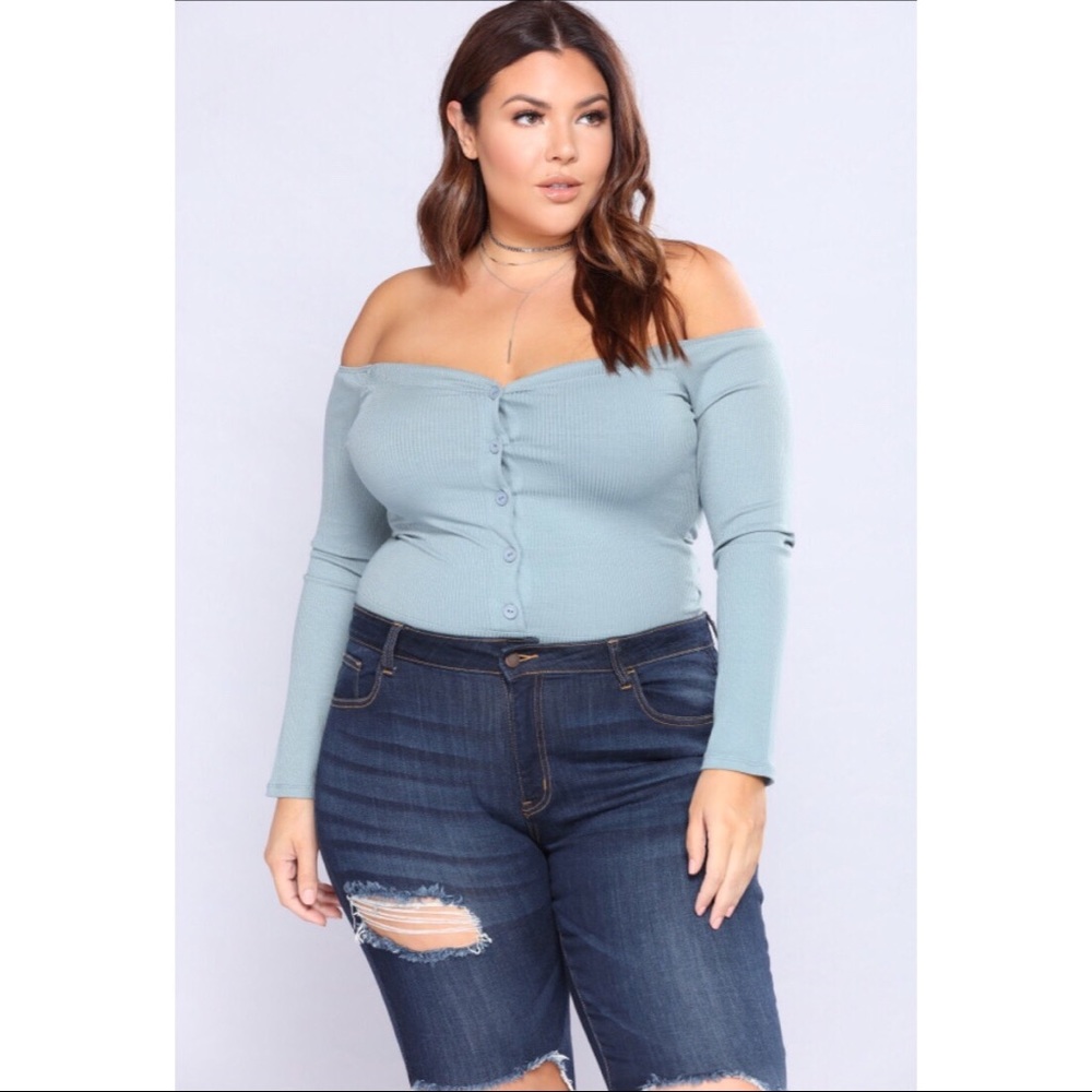Blue bodysuit